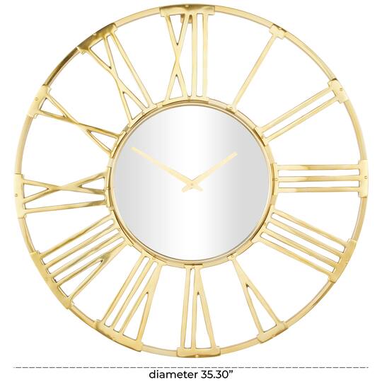 Aluminum Open Frame Geometric Wall Clock